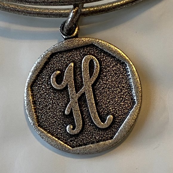 Alex and Ani Initials H Expandable Bangle Bracelet - Picture 4 of 7
